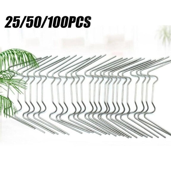 QHUDLV XDGJTBFMY 25/50/100pcs Greenhouse Glass Clips, Stainless Steel Greenhouse Window Clips Glass Pane Fixings Clips, Greenhouse Clips, Garden Greenhouse Accessories