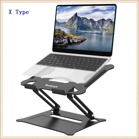 Fuleadture Laptop PC Monitor Stand Adjustable Height for desk,Black