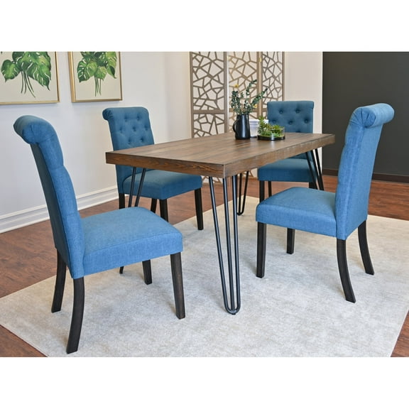 Newboti Furniture Ashford 7-Piece Dining Set, Hairpin Dining Table with 6 Chairs, 4 Color Options 74650
