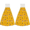 thumbnail image 2 of Hanging Towels 1 Pcs, Dish Towels Cute Dog Playing Absorbent Hand Towels with Hanging Loop Washcloth for Bathroom Kitchen, 2 of 6