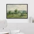 thumbnail image 4 of wall26 Framed Canvas Print Wall Art Pastel Green Tree Forest Landscape Nature Wilderness Illustrations Fine Art Decorative Rustic Multicolor for Living Room, Bedroom, Office - 16"x24" Black, 4 of 7
