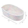 thumbnail image 3 of REGALWOVEN 3 Packs Storage Basket, Shelf Closet Storage Bin for Key Tray Bowl for Entryway Desk, Catchall Home Decor White 11.8*6.7*3.5in, 3 of 5