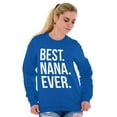 thumbnail image 4 of Best Nana Ever Grandmother Grandma Women Plus Size Crewneck Sweatshirt Brisco Brands 2X, 4 of 5