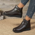 thumbnail image 4 of Chenyee Women's Mid Calf Boots Comfortable Thick Sole Fleece Lined Dress Bootites with Side Zipeer, 4 of 6