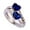 Dark Blue-B6-home supplies, variant on LEFTHIGH Home Women Female Fashion Lover Jewelry Heart Cut White Alloy Ring Adjustable US 6-12 for Party Wedding Engagement Gift and Casual Wear Apartment Essentials