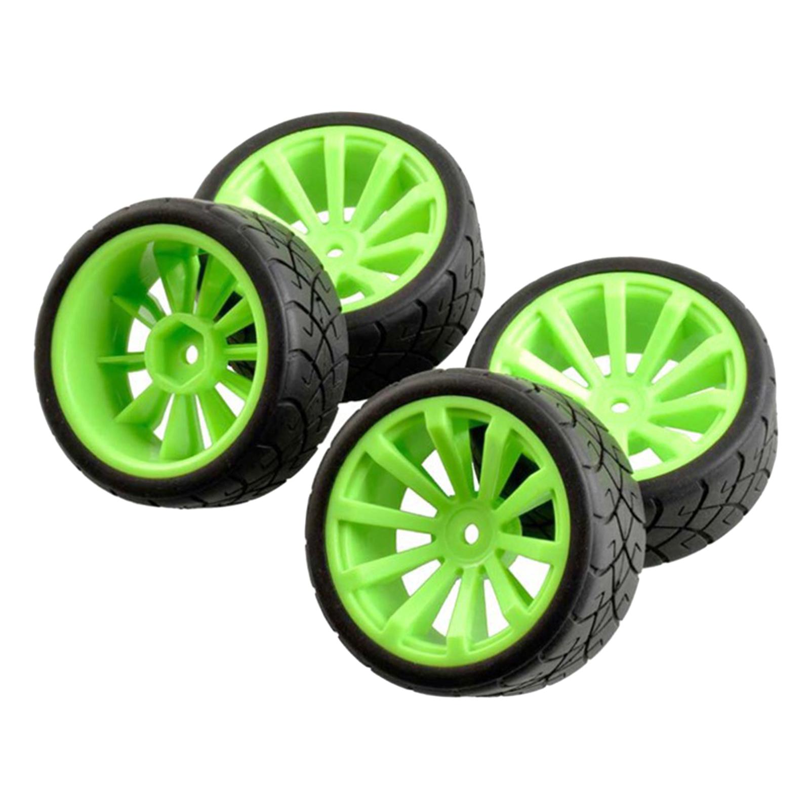 4 Pieces 144001124018124019 for 1:10 Rubber Tire RC Car , Green - image 3 of 7