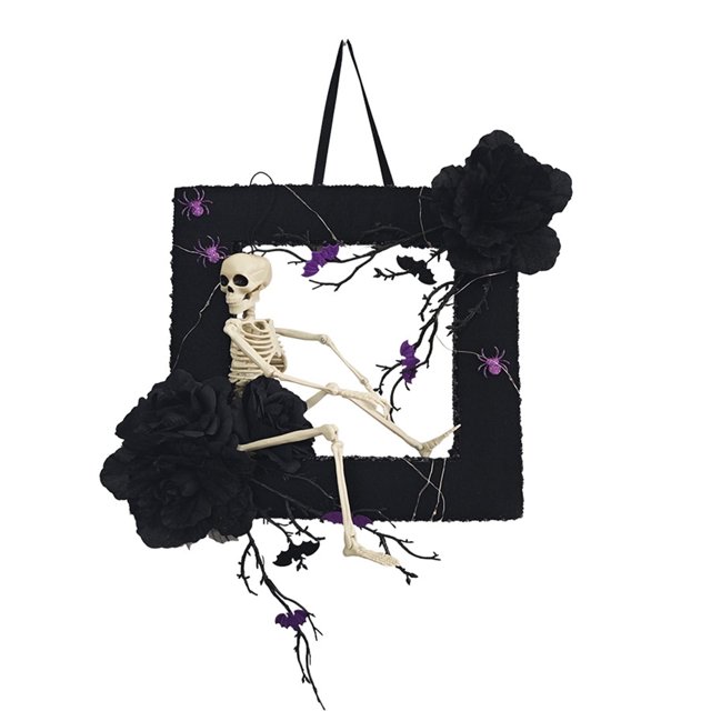 Colgador de corona con ventosa para puerta de vidrio Juego de adornos navideños inalámbricos Luces navideñas a batería Winter Jasmine para una corona Corona para perros Corona grande de San Valentín
