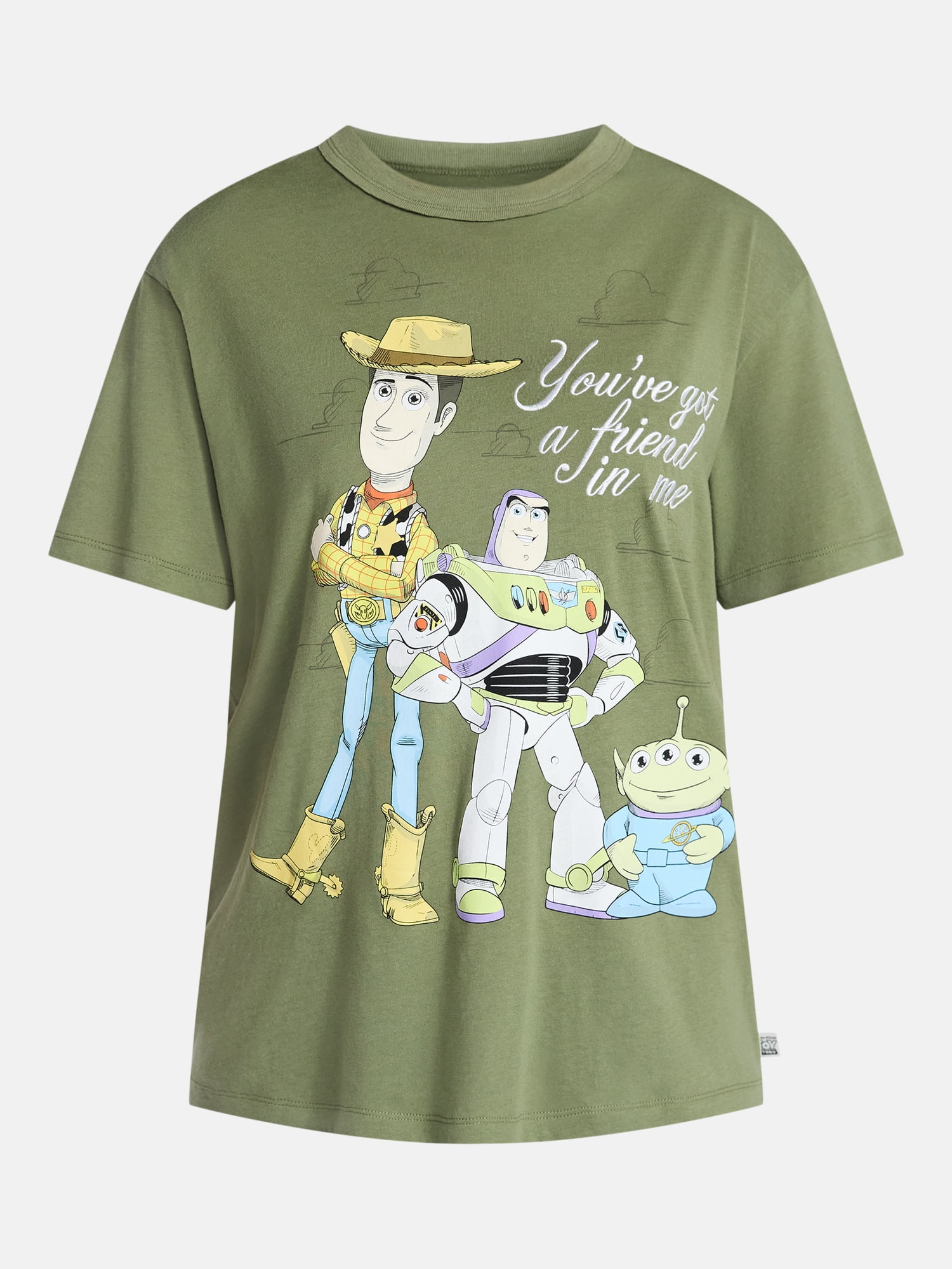 Toy Story Women's Gang Graphic Tee with Short Sleeves, Sizes XXS-XXL