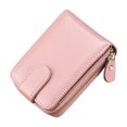 thumbnail image 1 of Porte-cartes Mini Portefeuilles Poche à Glissière Exquis Grand Rétro Design Hommes Capacité Commodité Accessoires Masculins Longue Durée Sac de Conteneur de Trésorerie Rose, 1 of 7