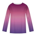 thumbnail image 5 of YUGYXL Long Sleeve Gradient Tunic Tops for Women Trendy Loose Crew Neck Blouse Fall Winter Casual Basic Tee Shirts Purple M, 5 of 5