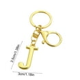 thumbnail image 3 of TanSiDing 1pcs Gold Letter Keychain Personalized Initial Pendant for Keys Bag Charm Gift for Women Men J, 3 of 6