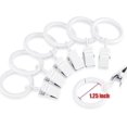 thumbnail image 3 of Set of 14 White Iron Metal Curtain Rings with Clips, Drapery Clips Hooks, Curtain Clips with Rings Cafe Curtain Clips, Ring Clips to Hang Curtains,1.2, 3 of 4