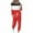 zd-Watermelon Red, variant on Hvyesh Two Piece Outfits for Women Plus Size,Long Sleeve Crewneck Pullover Tops And Pants Sweatsuits Patchwork Lounge Set with Pockets
