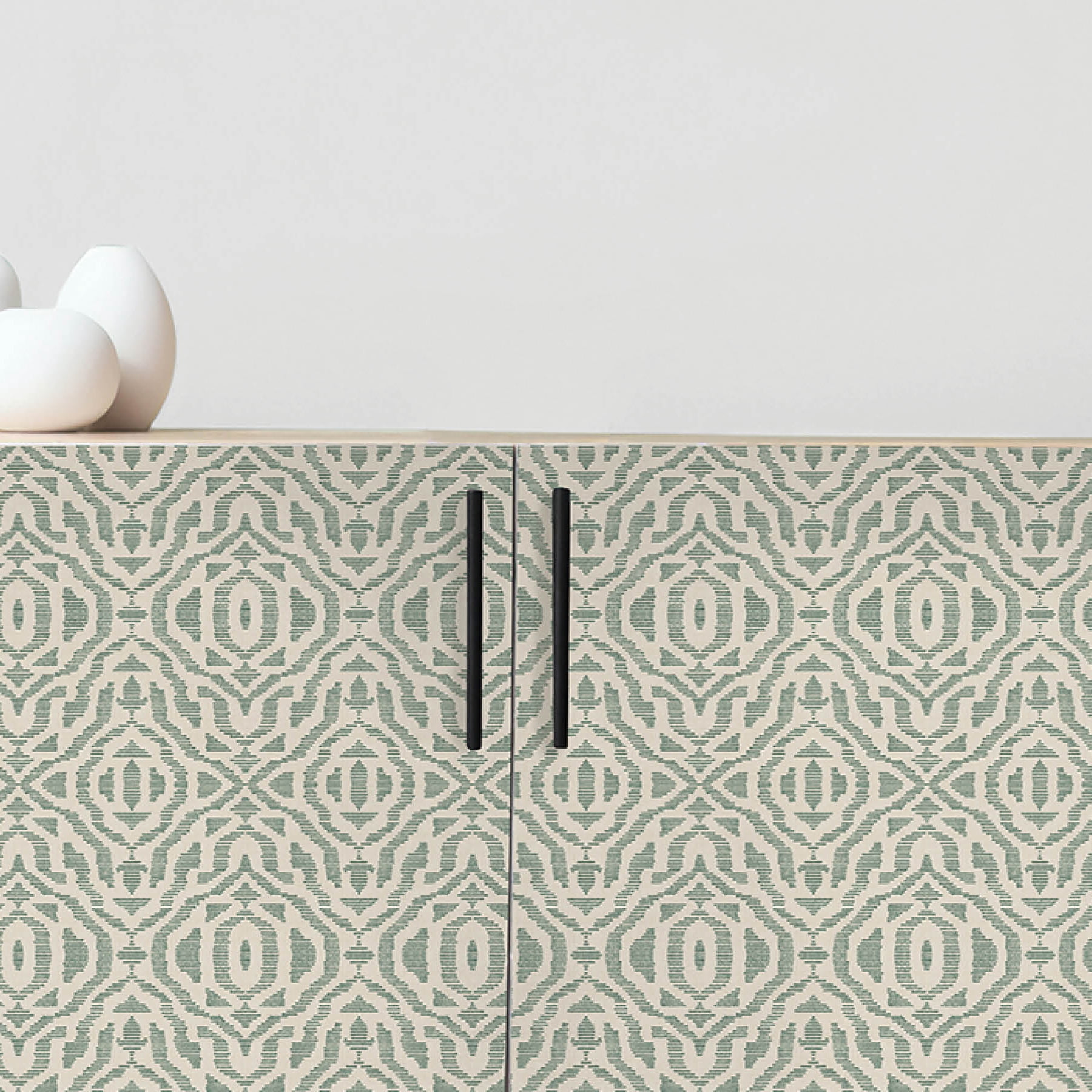 Mainstays Green Ikat Peel and Stick Wallpaper 30.75 Sq. ft, 1 Count
