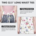 thumbnail image 6 of Pioneer Flower Floral Print Pattern Apron for Women and Men, Cotton Linen Waterproof with Pockets, Adjustable, 33x27 Inch for Kitchen, Gardening, BBQ, Salon, 6 of 6