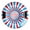 American Flag, variant on BOKYAN Inflatable Snow Tube Sled for Kids and Adults, Winter Snow Sledding Ski Ring with Handles, Christmas Red Themed Pattern, 37.80 inches / 96 cm
