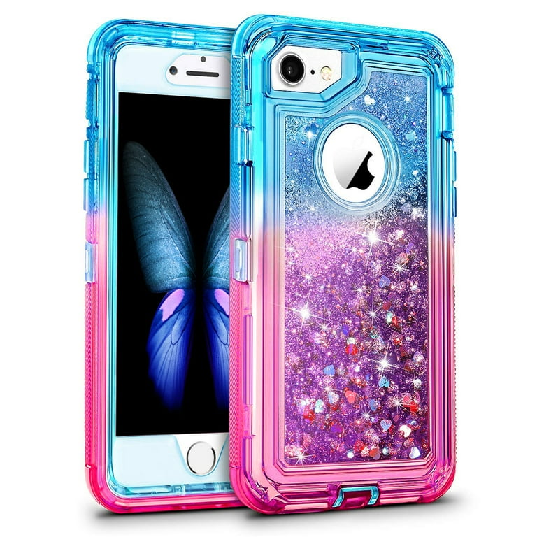 iPhone 7 Case, iPhone 8 Case, Cellularvilla Glitter Heavy Duty