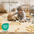 thumbnail image 4 of ODIKA 5'x7' Washable Area Rug Non-Slip, Low Pile, Stain Resistant Warm Earth Tones Abstract Design Playful Nature Motifs with Celestial for Guest Room, Lounge, Apartment, 4 of 7