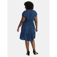 thumbnail image 2 of Terra & Sky Women's Plus Size Mini Dress with Flutter Sleeves, Sizes 0X-5X, 2 of 4