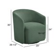 thumbnail image 5 of Miekor Furniture Ardena Green Swivel Barrel Chair 90644, 5 of 12