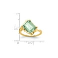 thumbnail image 3 of Gem & Harmony 2.95 Carat (Ctw) Emerald-Cut Green Quartz Ring in 14K Yellow Gold for Women, 3 of 5
