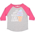 thumbnail image 3 of Inktastic All You Need is Ice Cream with Ice Cream Cone Boys or Girls Toddler T-Shirt, 3 of 5