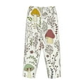 thumbnail image 3 of Lsque Colorful Mushrooms and Plants Print Women's Pajama Pants, Lounge Pant - Comfortable Home Wear,Elastic Waistband, Stylish Design-XX-Large, 3 of 9