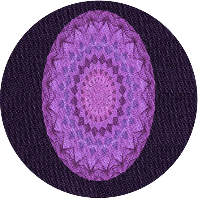 Ahgly Company Machine Washable Indoor Round Transitional Dark Orchid Purple Area Rugs, 8' Round