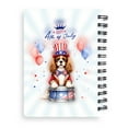 thumbnail image 2 of Happy 4th of July Patriotic Cavalier King Charles Spaniel Marching Band Uniform Balloons Fireworks Spiral Bound Journal Dog Lover Gifts 5x7in Spiral Notebook - 13009, 2 of 5