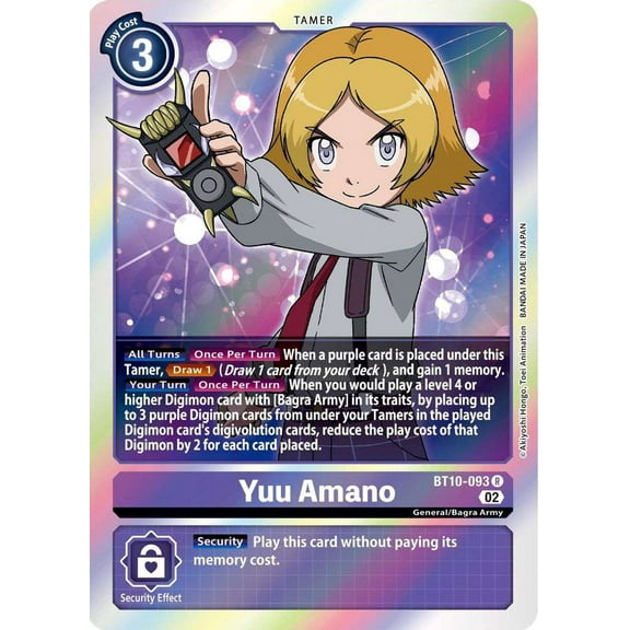 Digimon Xros Encounter Rare Yuu Amano BT10-093