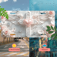 thumbnail image 5 of 1 Pcs 2D Flat License Plate Covers & Frames, Cross with Heart For Decorative Front, Waterproof For Decoration Aluminum License Plate Covers & Frames Cover For Men Women, 12" X 6", 5 of 7