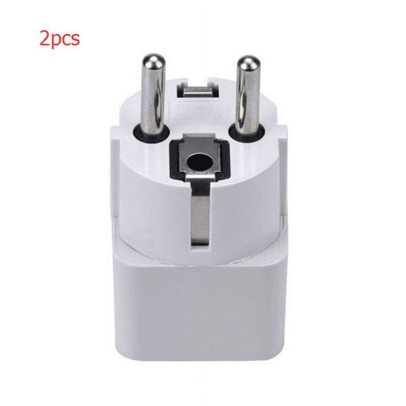 1 Pack European Travel Plug Adapter, Unidapt US to Europe Plug Adapter, European Adapter Type C Pin Adaptor, Outlet Converter America USA to Europe Italy Spain Germany France EU, Power Plug, White