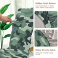 thumbnail image 5 of Yayeee 4 Pack Dining Chair Covers Stretch Parson Chairs Slipcovers Seat Protector, Forest Camouflage Pattern, 5 of 6