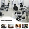 thumbnail image 3 of Costway Barber Chair Salon Chair Hydraulic Recline Beauty Spa Styling Equipment Black, 3 of 10