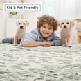thumbnail image 6 of Washable Rugs 8x10 Area Rugs for Living Room,Modern Abstract Rugs for Bedroom,Large Carpets,Ultra Soft Faux Wool Retro Dining Room Rug,Non Slip&Non-Shedding Low Pile Print Rug- Green-white, 6 of 7