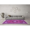 thumbnail image 3 of Ahgly Company Indoor Square Medallion Purple Traditional Area Rugs, 3' Square, 3 of 4