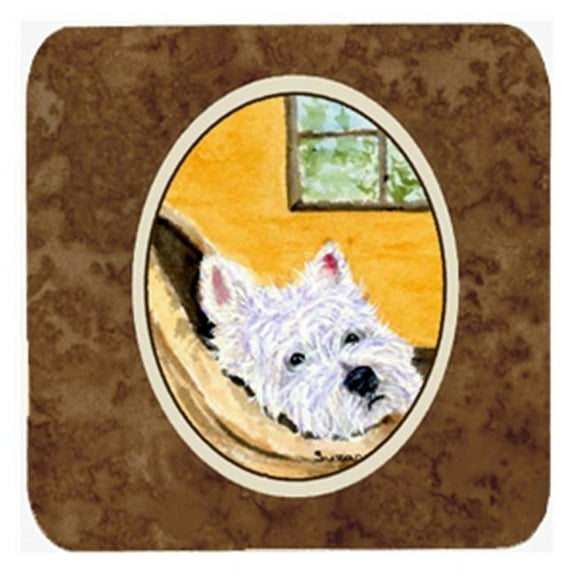 Westie Foam Coasters, Set - 4