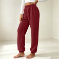 thumbnail image 6 of Kezqiaxn Pajama Pants Women Fashion Fleece Elastic Waist Stretch Lounge Pants Winter Pj Pants Womens Clothes 2026 Wine S, 6 of 8