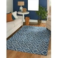 thumbnail image 4 of Tapis Motif Faux Lapin Linéaire bleu & blanc de 5 pi x 7 pi, 4 of 6