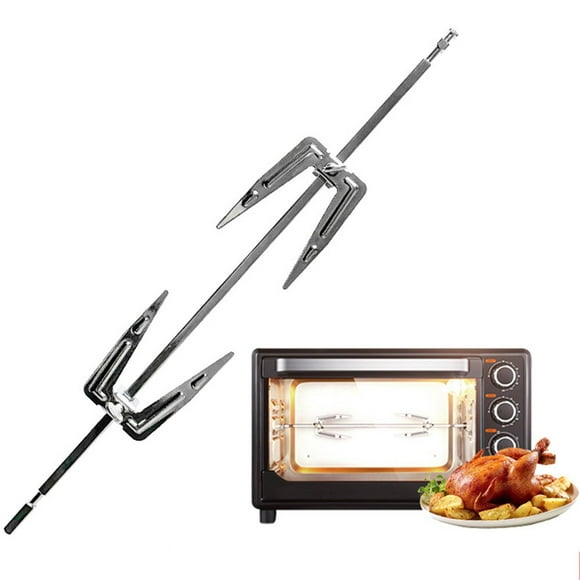 BBQ Rotator Motor or Rotary Fork Set Electric BBQ Rotisserie Grill Rod 1.5V D Size Barbecue Rotisserie Rotator Motor Durable Metal BBQ Roast Bracket Accessory Meat Skewer Tool
