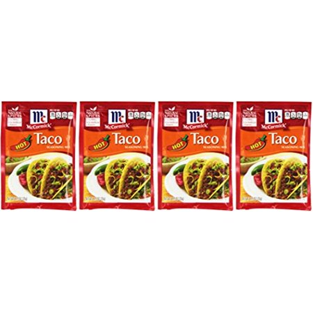 Mccormick Hot Taco Seasoning (1.25 Oz) 4 Pack