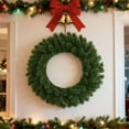 thumbnail image 6 of 11.81in Basic Christmas Wreath,Christmas Fir Leaf Green Decorative Wreath Window Display Door Decoration Artificial Needle Arrangement Christmas Wreath, 6 of 9