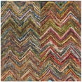 thumbnail image 4 of SAFAVIEH Nantucket Akilah Zigzag Stipes Cotton Area Rug, Red/Multi, 9' x 12', 4 of 6