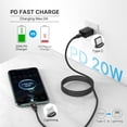 thumbnail image 4 of 2 Pack USB C Cable, Aioneus Braided Charger Cord 6ft, Fast Charging Cable Compatible with iPhone, Black, 4 of 7