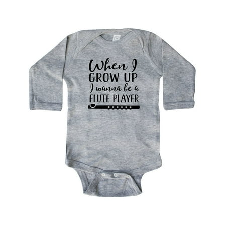 

Inktastic Future Flute Player Music Gift Gift Baby Boy or Baby Girl Long Sleeve Bodysuit