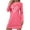 Hot Pink, variant on Women's Nightgowns Straight Slim Shirts Pajamas Cute Heart Printed Long Sleeved Nightdress Round Neck Loose Comfortable Short Nightgown Loungewear Soft Sleepwear