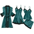 thumbnail image 2 of Nexjvus Summer Silk Pajamas Women 2024 Plus Size Camisole Pajama Sets (4 Piece 3XL-5XL), 2 of 3