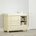 thumbnail image 1 of South Shore Little Smileys Changing Table with Station, in Bleached Oak, 1 of 16