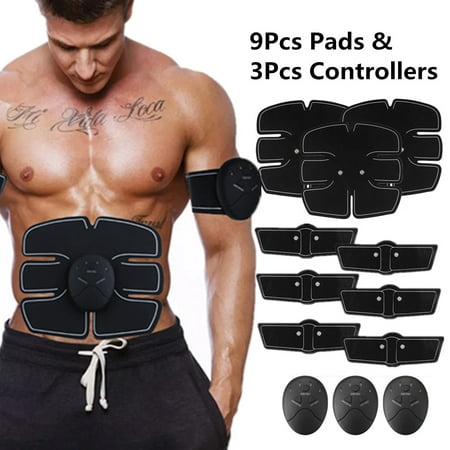 6 Mode ABS Stimulator, Arm and Leg Abdominal Muscle Trainer Home Smart Body Building Fitness Ab Core Toners (Best Workout For Ripped Abs)