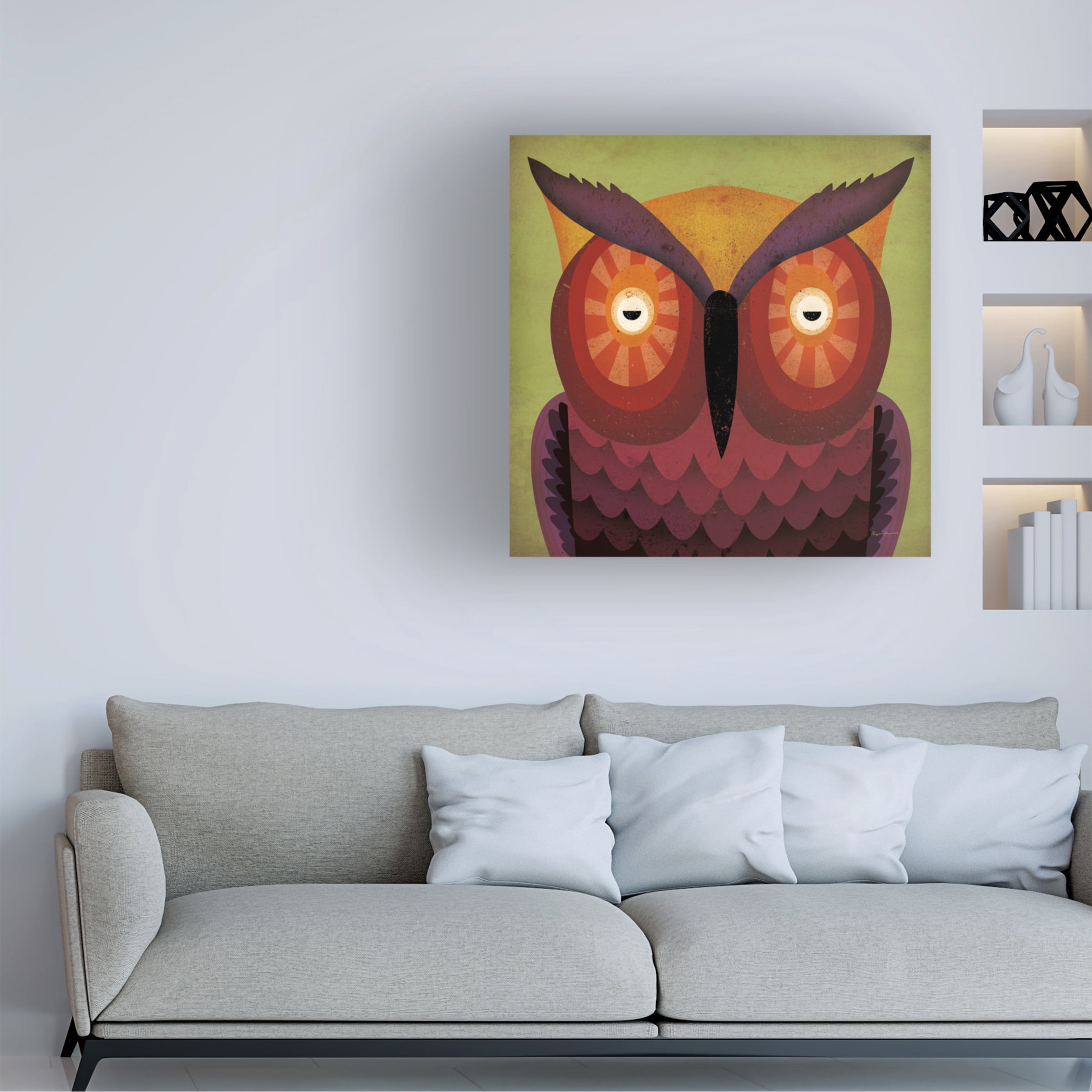 Ryan Fowler 'Owl Wow' Canvas Art